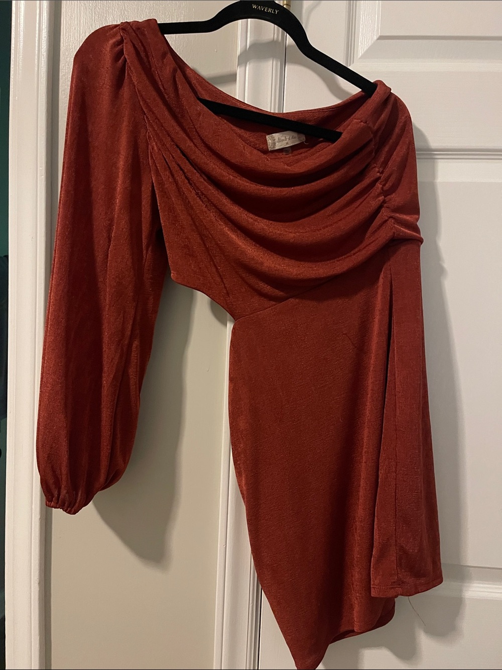 Altar’d state ruched one shoulder mini dress